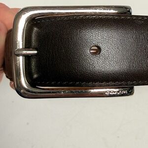 Coach Factory Dark Brown Leather Belt Mens Size 36 96.5cm Style 67427 F13